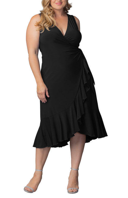 Kiyonna Plus Size Laguna Sleeveless Wrap Women's Dress