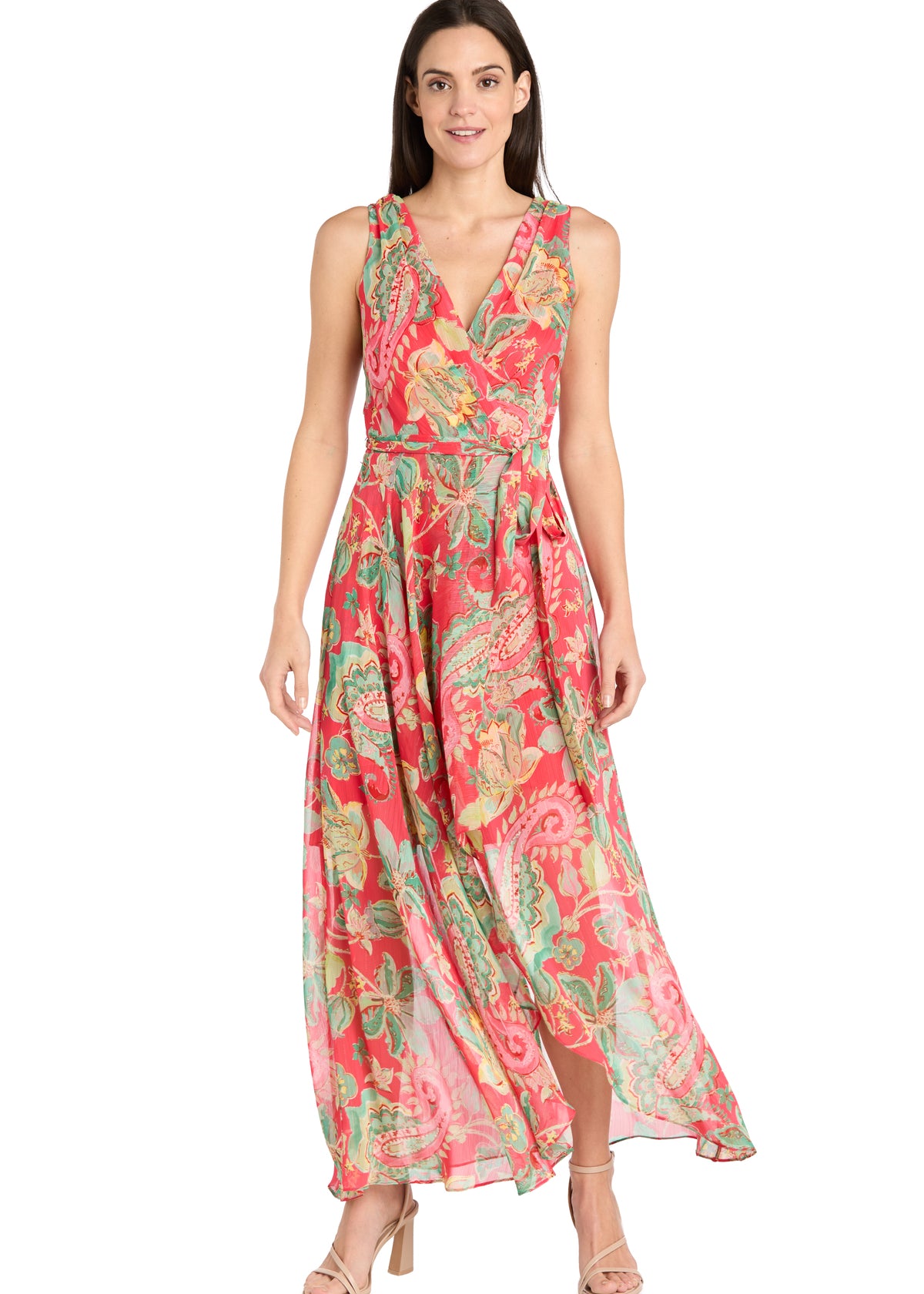 R&M Richards 1246 High Floral Print Cocktail Dress