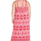 Printed Jersey Maxi with Twist Halter  - Plus
