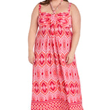 Printed Jersey Maxi with Twist Halter  - Plus