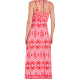 Printed Jersey Maxi Dress with Twist Halter