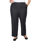 Alfred Dunner Plus Denim Comfort Waistband  Mid Rise Regular Fit Straight Leg Pant Short Length