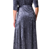 Cara Velvet Hi-Low Wrap Gown - Plus