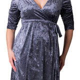 Cara Velvet Hi-Low Wrap Gown - Plus