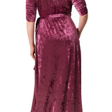 Cara Velvet Hi-Low Wrap Gown - Plus