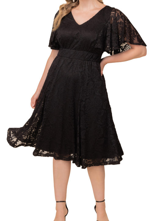 Camille Lace Cocktail Dress - Plus