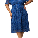 Starry Sequin Lace Cocktail Dress - Plus