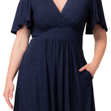 Crystal Cove Midi Cocktail Dress - Plus