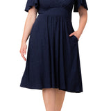 Crystal Cove Midi Cocktail Dress - Plus