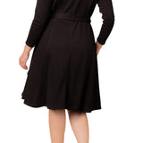 London Sweater Knit Wrap Dress - Plus