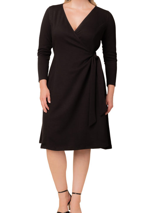 Wrap Dress Dressbarn Long Dresses Kiyonna Women's Plus Size London Sweater Knit Wrap Dress, Black, 1x Wrap Dress Dressbarn Long Dresses Kiyonna Women's Plus Size London Sweater Knit Wrap Dress, Black, 1x