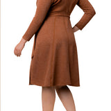London Sweater Knit Wrap Dress - Plus