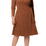 London Sweater Knit Wrap Dress - Plus