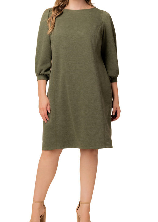 shift sweater dress Kiyonna Plus Size Madison Sweater Knit Shift Dress