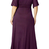 Vienna Maxi Dress in Plum Passion - Plus