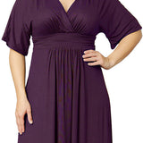 Vienna Maxi Dress in Plum Passion - Plus