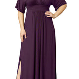 Vienna Maxi Dress in Plum Passion - Plus