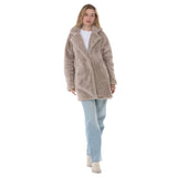 Women's Plush Button-Front Coat