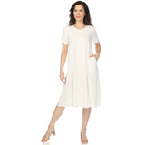 Women's Crew Neck T-Shirt Dress - Off White