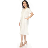 Women's Crew Neck T-Shirt Dress - Off White