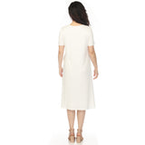 Women's Crew Neck T-Shirt Dress - Off White
