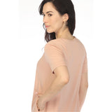 Women's Crew Neck T-Shirt Dress - Rose Gold
