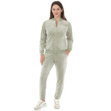 Women's Velour Zip-Front Jacket & Jogger Pants Set