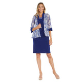 R & M Richards 2 Piece Jacket Dress in Royal Blue