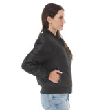 Women's Quilted Zip-Front Bomber Jacket
