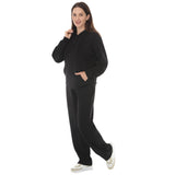 Women's Hooded Pullover and Straight-Leg Pants Set