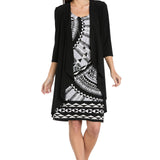 R & M Richards 2 Piece Jacket Dress in Black/White