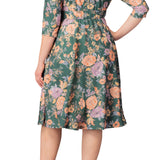 Royal Sweetheart Cocktail Dress  - Green Garden -  Plus