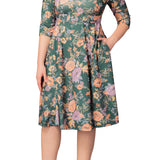 Royal Sweetheart Cocktail Dress  - Green Garden -  Plus