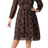 Melanie Mesh Cocktail Dress - Plus