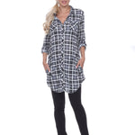 Women's Piper Stretchy Plaid Tunic - DressbarnShirts & Blouses