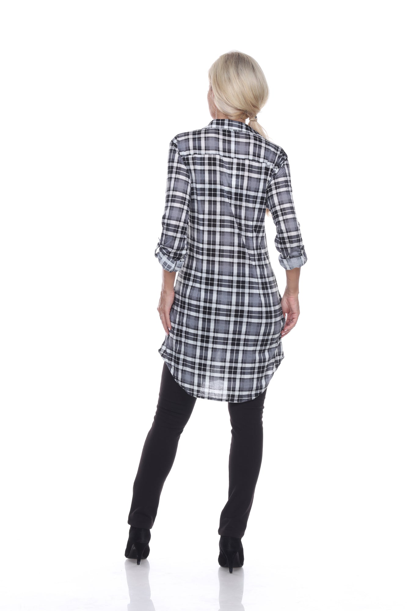 Women's Piper Stretchy Plaid Tunic - DressbarnShirts & Blouses