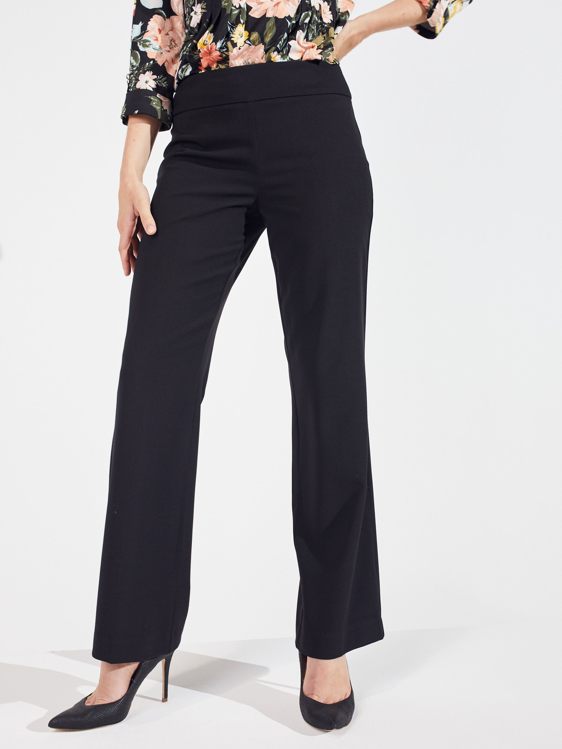 high waisted tummy control dress pants ZTN Women Black Work Pants with 4 Pockets, Cozy Bootcut Trousers for Office Work Business Casual Yoga Black S at Amazon Women's Clothing store Hand wash These slimming pants from Amazon
