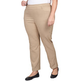 Alfred Dunner Plus Classic Allure Fit Proportioned Pant with Elastic Comfort Waistband Short Length
