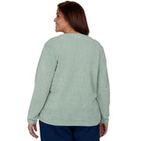Alfred Dunner Cable Pullover Chenille Sweater