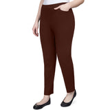 Alfred Dunner Classic Allure Fit Proportioned Pant with Elastic Comfort Waistband Short Length