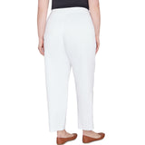 Alfred Dunner Plus Classic Allure Fit Proportioned Pant with Elastic Comfort Waistband Short Length