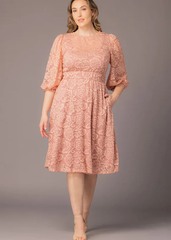 Kiyonna Plus Size Hepburn Lace Cocktail Dress