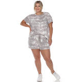 2 Piece Top & Shorts Lounge Set - Plus - DressbarnLounge Sets