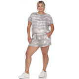 2 Piece Top & Shorts Lounge Set - Plus - DressbarnLounge Sets