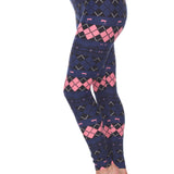 Women's One Size Fits Most Argyle Print Leggings