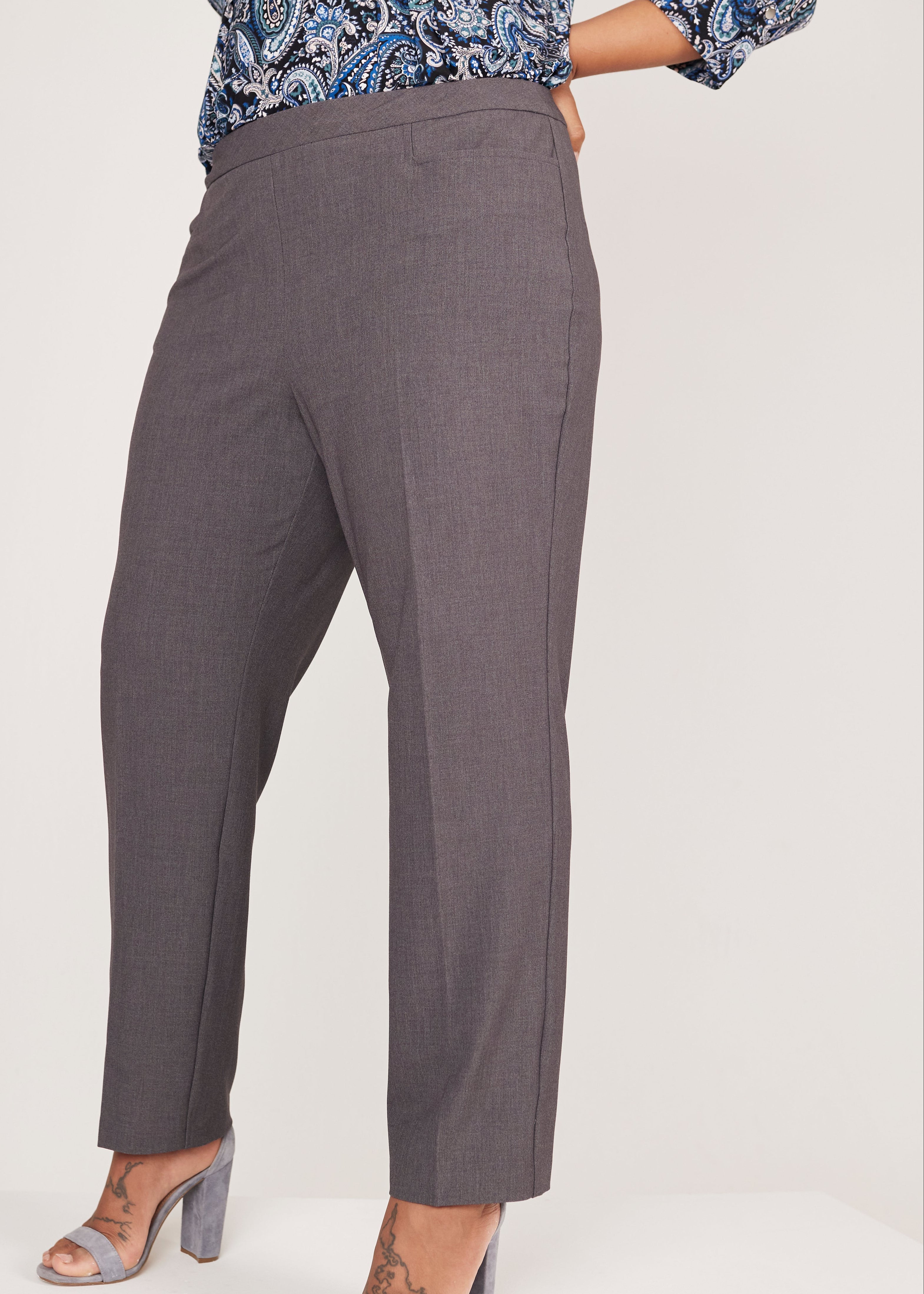 Roz & Ali™ Secret Agent Pull On Tummy Control Pants With L Pockets, Short Length Plus