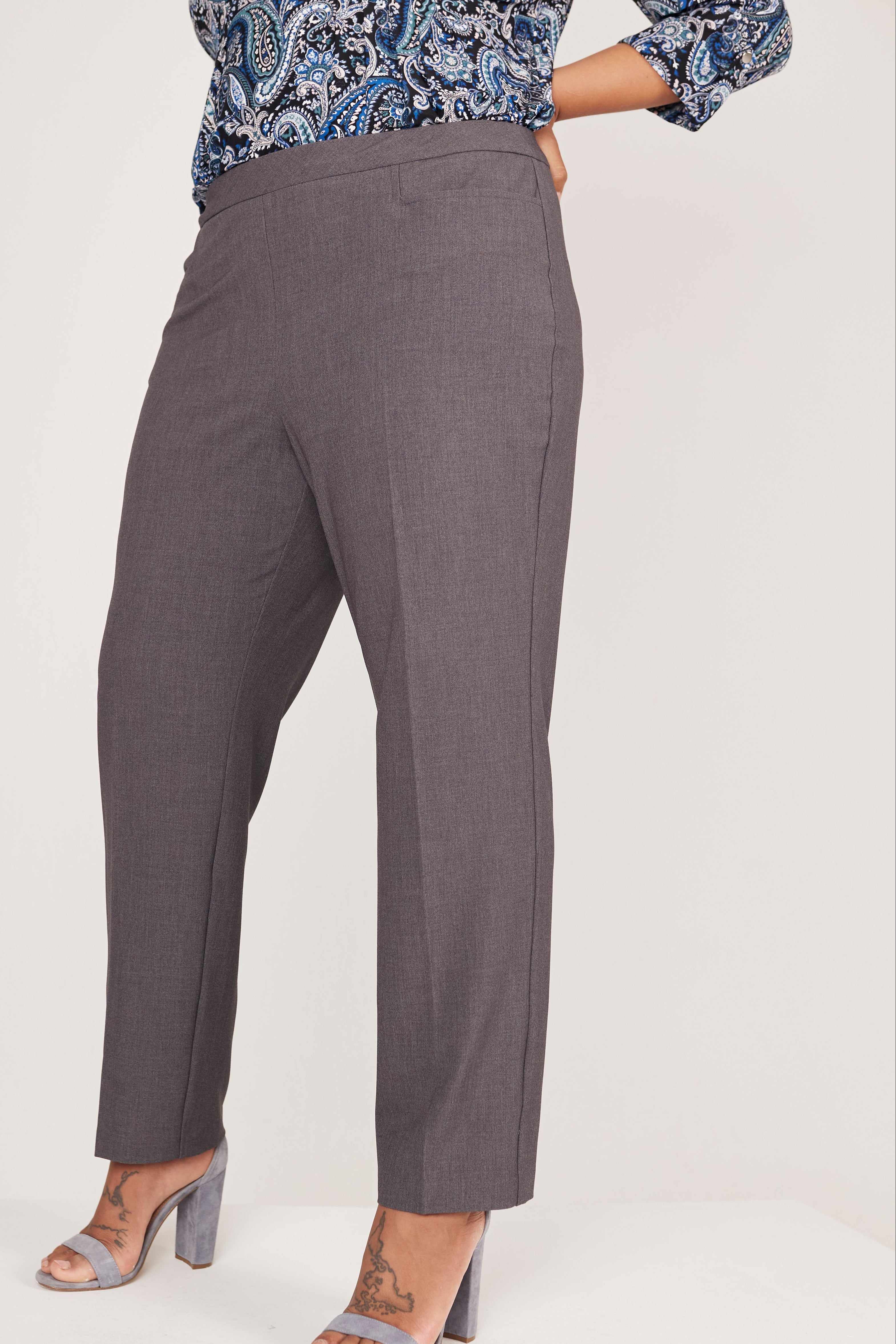 Roz & Ali™ Secret Agent Tummy Control Taper Pants - Plus - Short Length