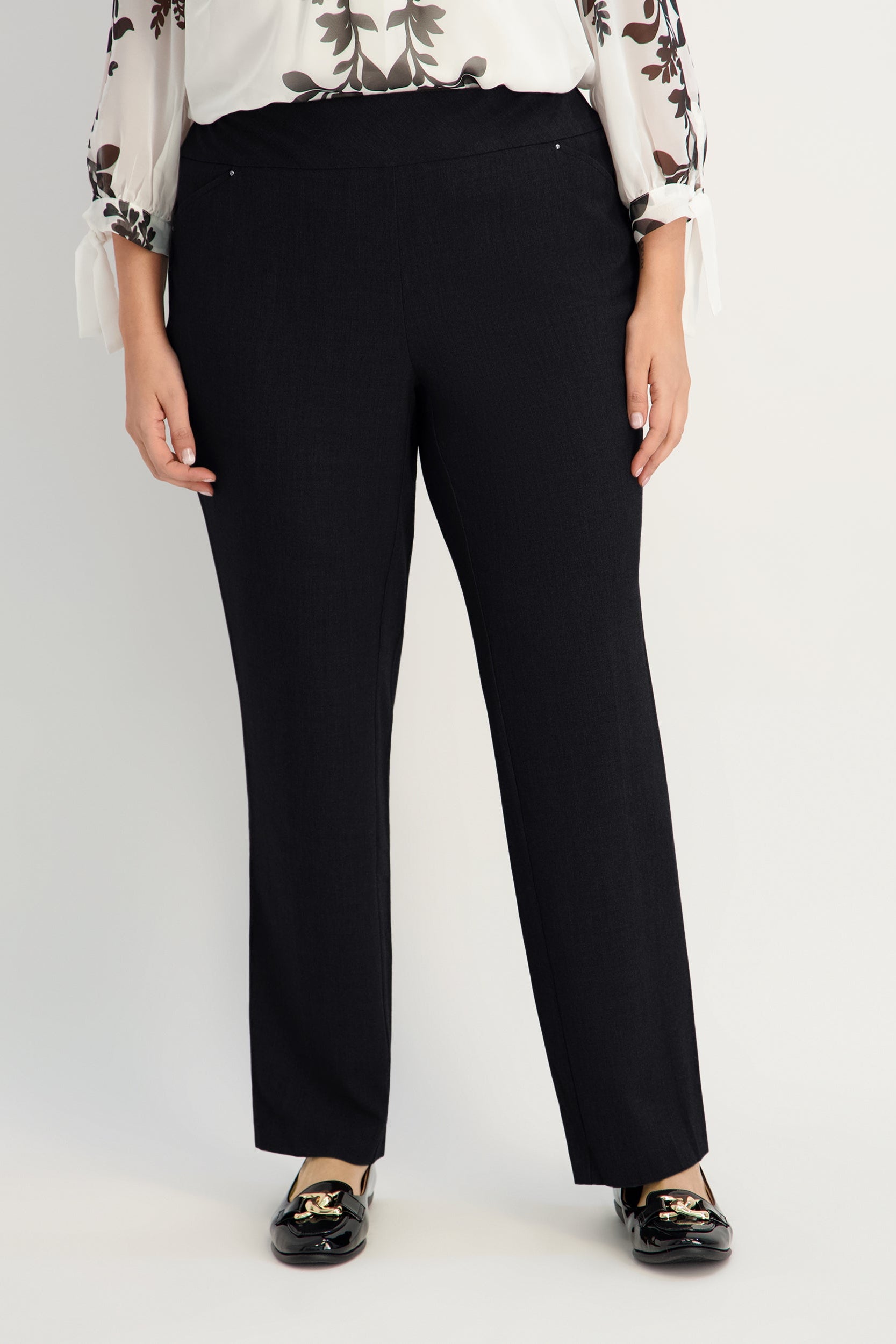 Roz & Ali™ Secret Agent Pull On Tummy Control Pants Straight Leg - Plu ...