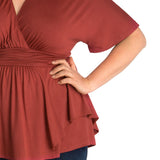 Terracotta Promenade Top - Plus