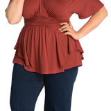 Terracotta Promenade Top - Plus